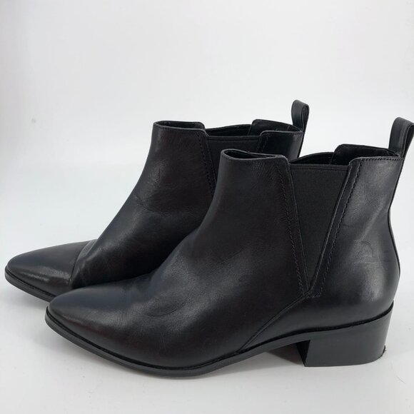 Cole Haan Black Leather Heeled Boots | Size 10 - Picture 5 of 6